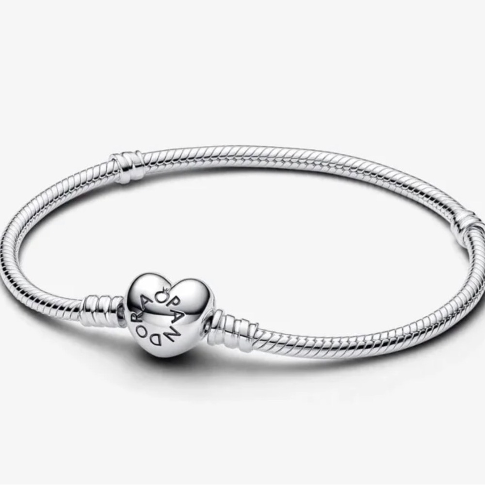 Pandora Silver Heart Charm Bracelet